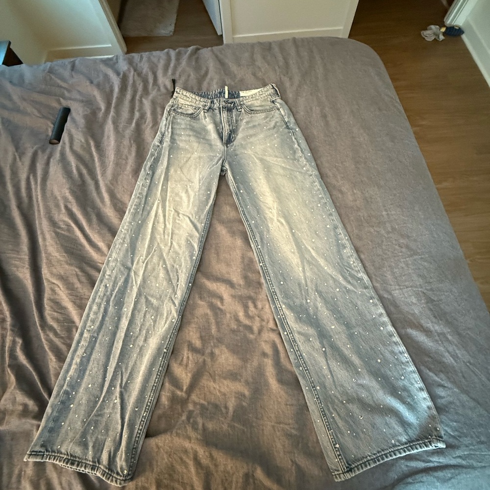 rag & bone Light Blue Flare Jeans